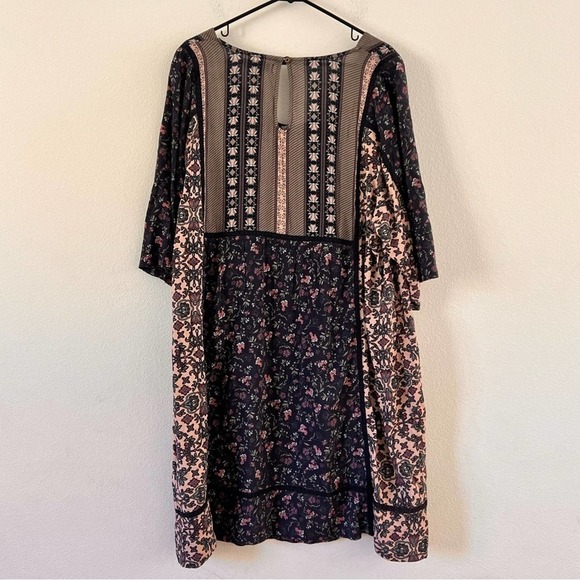 Bass Pro Shops Bob Timberlake Pink Blue Floral Lace Boho Tunic Rayon Dress XXL - Picture 9 of 15